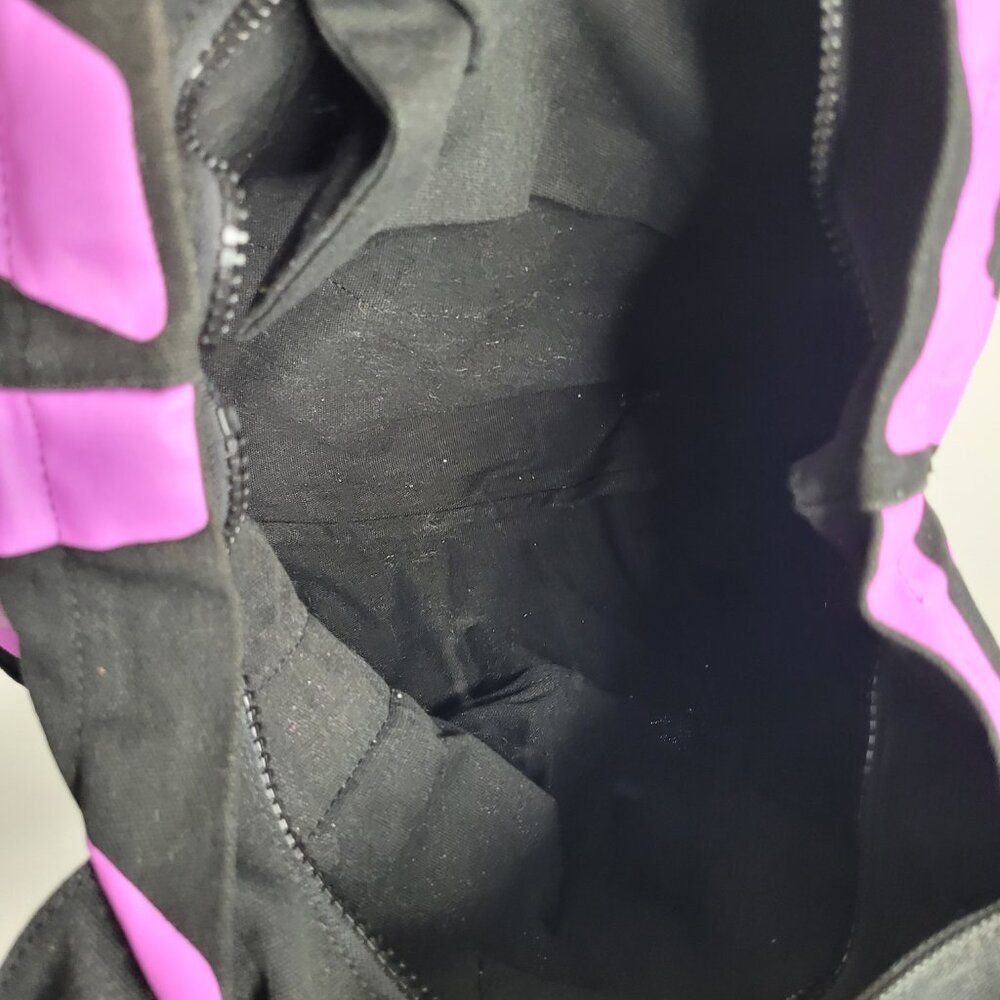Y2K Victoria’s Secret PINK Canvas Tote weekender overnight bag black magenta - Picture 5 of 6